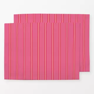 Tischset Líneas pink y rosa