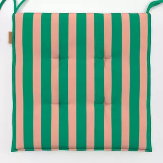 Sitzkissen Rayas verde y melocotón