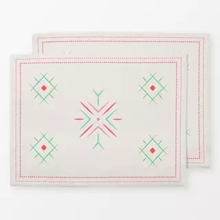 Tischset Cool Boho Star Ornaments creme