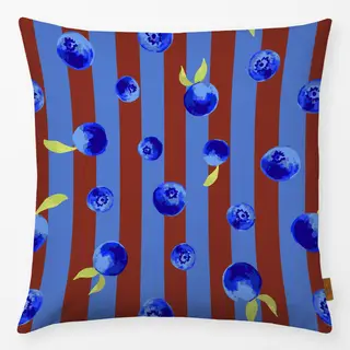 Kissen Fruity Blueberry Stripes