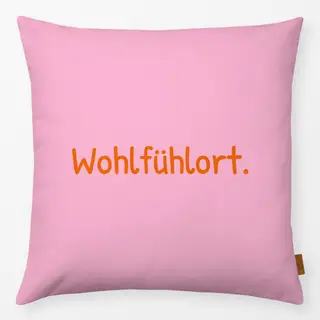Kissen Wohlfühlort rosa