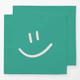 Servietten Happy Smiling Face green