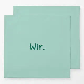 Servietten Wir mint grün