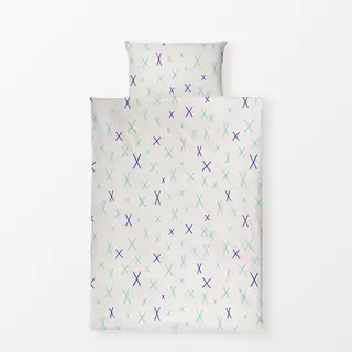 Bettwäsche Cool Boho Cross Pattern blue
