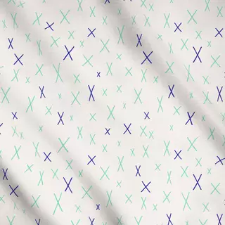 Meterware Cool Boho Cross Pattern blue