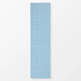 Tischläufer Abstract Waves light blue
