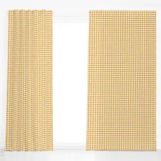 Dekovorhang Mustard Gingham Check