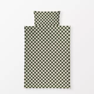 Bettwäsche Chess Pattern green beige