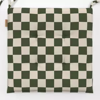 Sitzkissen Chess Pattern green beige