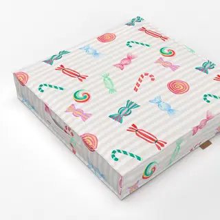 Bodenkissen Cotton Candy Xmas Sweets Beige