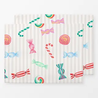 Tischset Cotton Candy Xmas Sweets Beige