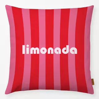 Kissen Limonada Rayas rojo