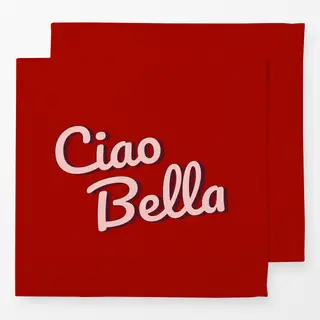 Servietten Ciao Bella rot