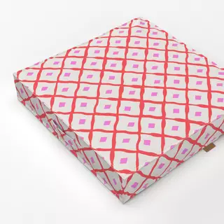 Bodenkissen Cool Boho Mesh Pattern red