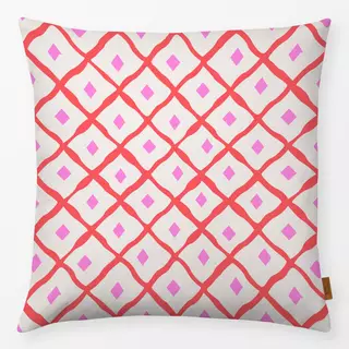Kissen Cool Boho Mesh Pattern red