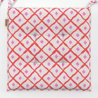 Sitzkissen Cool Boho Mesh Pattern red