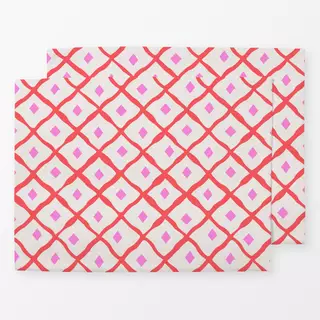 Tischset Cool Boho Mesh Pattern red