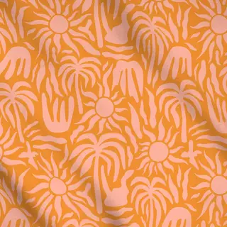 Meterware Palmeras y Sol naranja