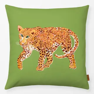 Kissen Jungle Leopard green