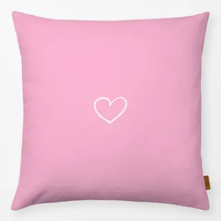 Kissen Little Heart Outline pink