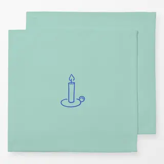 Servietten Candle Light mint green
