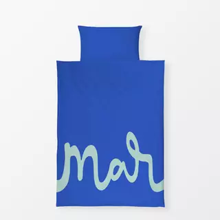 Bettwäsche Lettering Mar azul