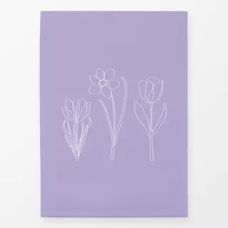 Geschirrtücher Lined Spring Flowers Lilac