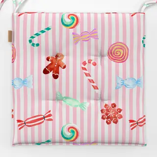 Sitzkissen Cotton Candy Xmas Sweets Pink