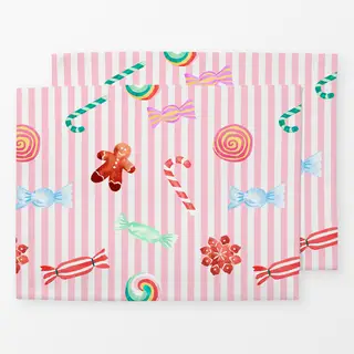 Tischset Cotton Candy Xmas Sweets Pink