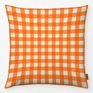 Kissen Karomuster orange