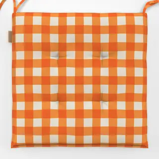 Sitzkissen Karomuster orange