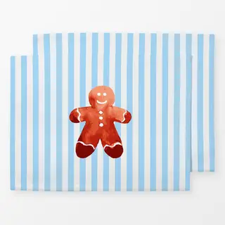 Tischset Striped Gingerbread Man