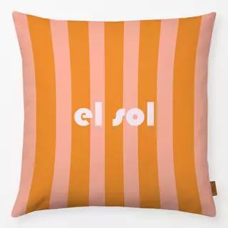 Kissen El Sol Rayas naranja