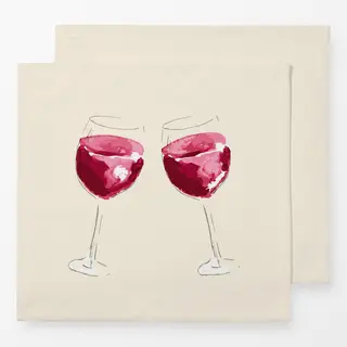 Servietten Cheers With Red Wine