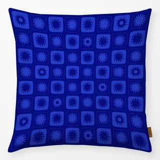 Kissen Abstract Sun Pattern navy