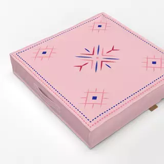 Bodenkissen Cool Boho Star Ornaments pink