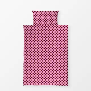 Bettwäsche Polka Dots brown pink