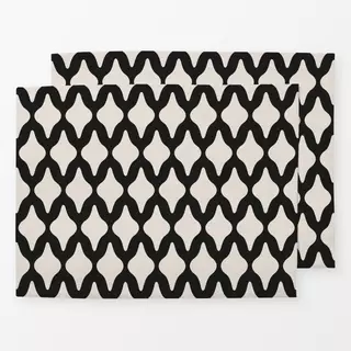 Tischset Boho Ornaments black