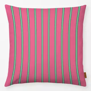 Kissen Líneas pink y verde
