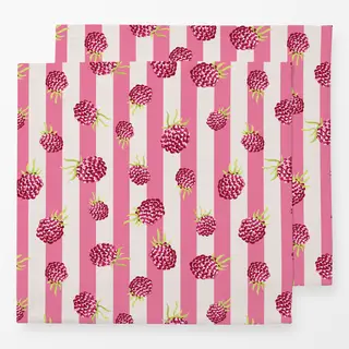 Servietten Pink White