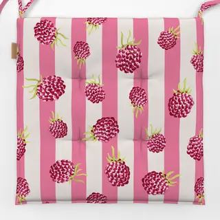 Sitzkissen Pink White