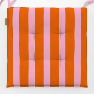 Sitzkissen Bold Tangerine Candy Stripes