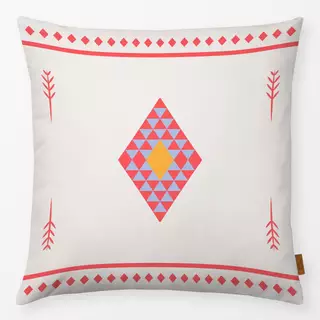 Kissen Cool Boho Triangles red