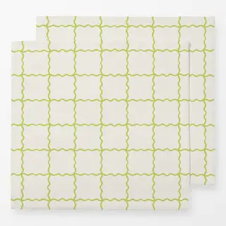 Servietten White Green