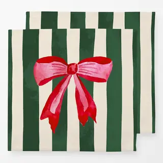 Servietten Festive Red Ribbon