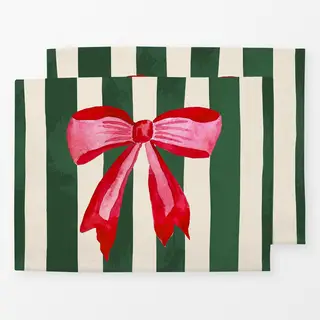 Tischset Festive Red Ribbon