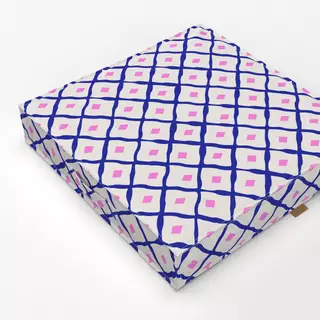 Bodenkissen Cool Boho Mesh Pattern blue