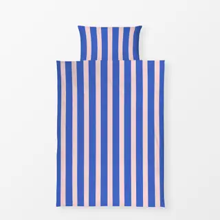 Bettwäsche Blue Blush Vertical Stripes