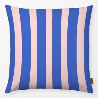 Kissen Blue Blush Vertical Stripes