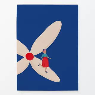 Geschirrtücher Blume im Blau